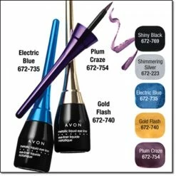Avon@Obabi Avon Metallic Liquid Eyeliner | Shimmering Silver Makeup